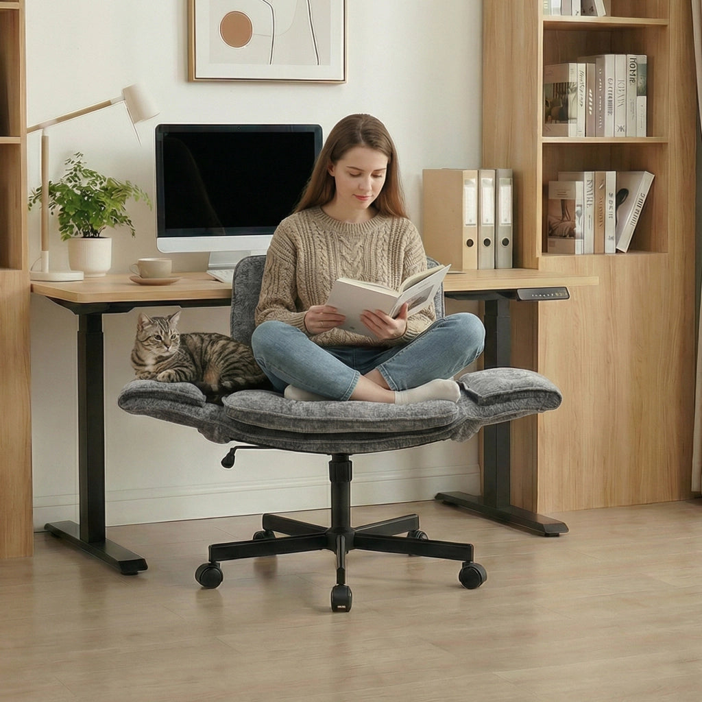 Sedia da ufficio regolabile in altezza ¨C zephmum ¨C Grigio scuro