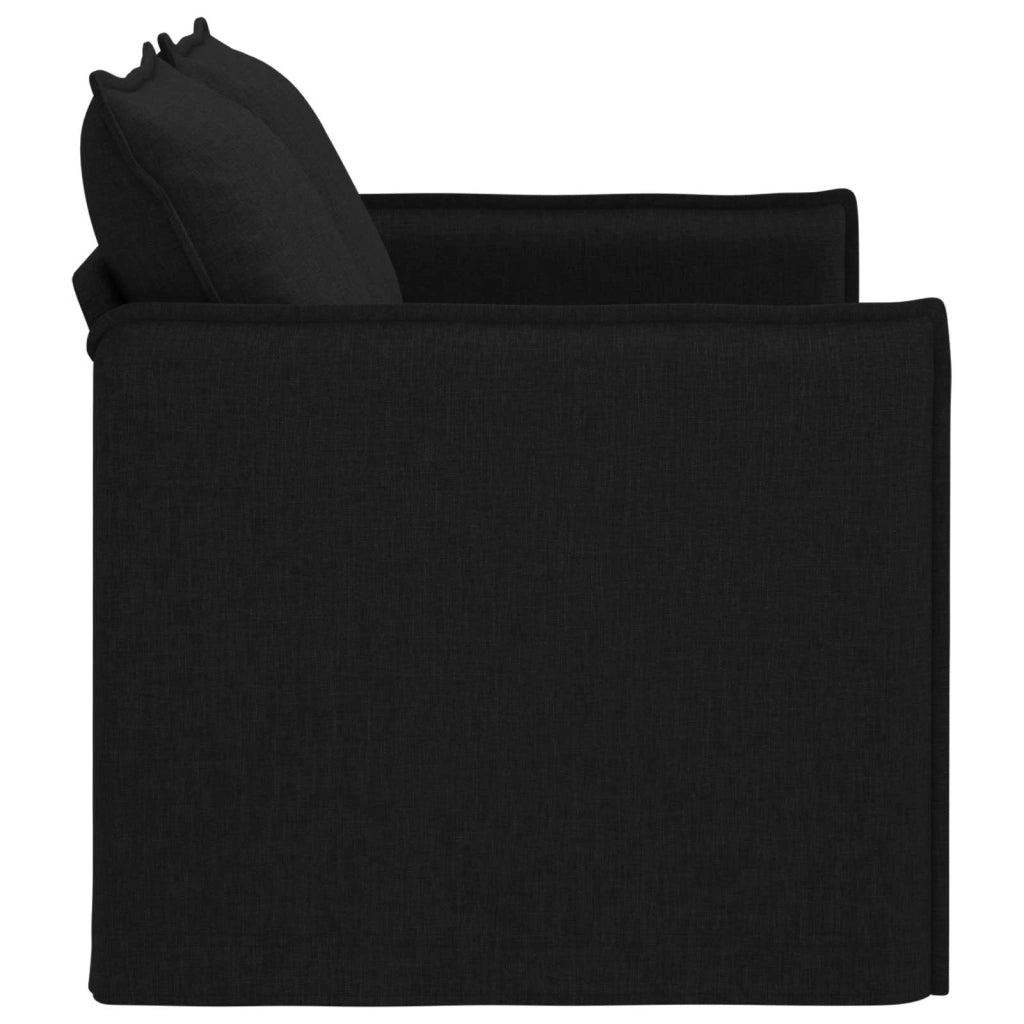 Divano Nero 136 x 82 x 85 cm Tessuto 42024513