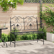 Panchina da giardino Nero 104 x 54 x 93 cm Acciaio 42008113