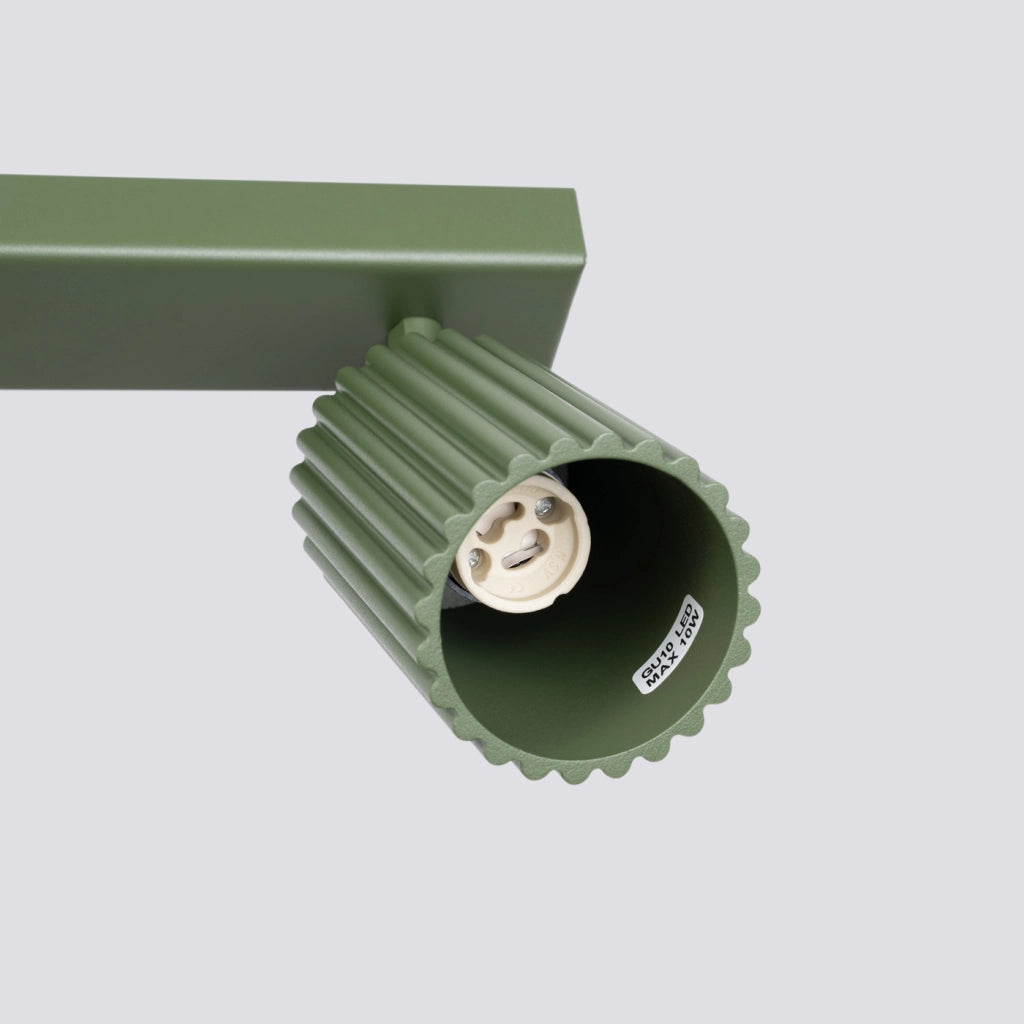 Lampada da soffitto KARBON 4L verde oliva
