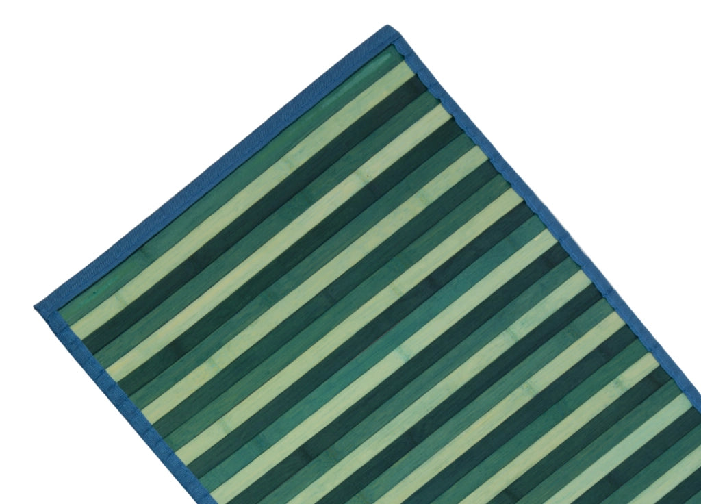 Tappeto Bamboo Degradè In Varie Colorazioni - 50x100 cm - Azzurro