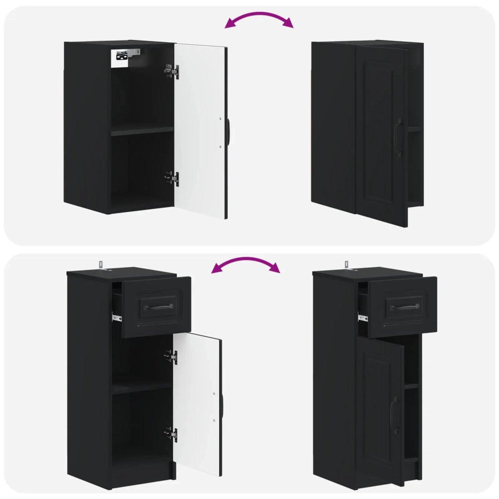 Set di Mobili da Bagno da 4 Pezzi UTRECHT Nero 3417973