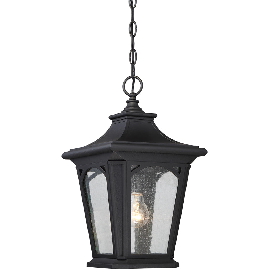 Lampada a sospensione esterna Quoizel Bedford nera E27