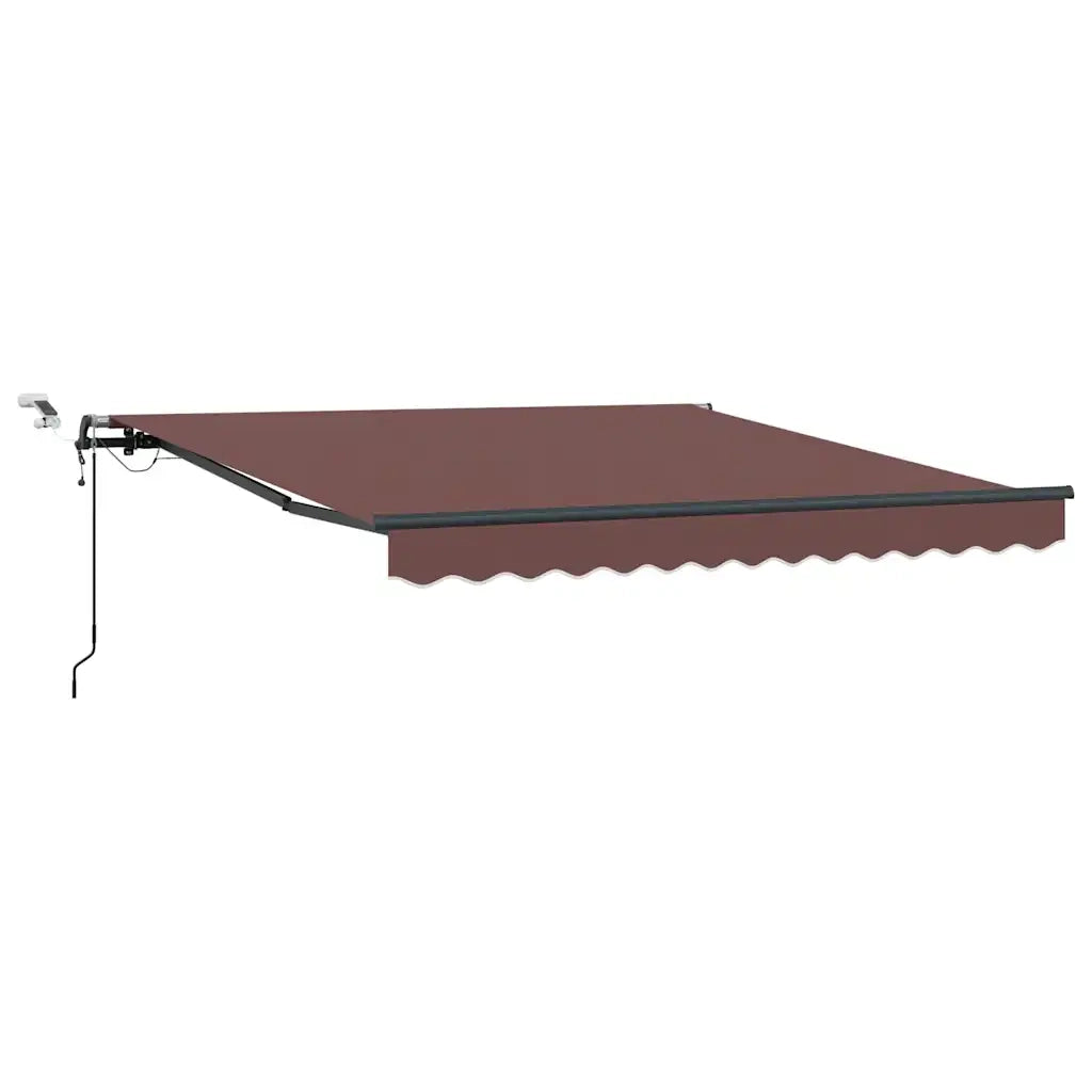 Tenda da Sole Retrattile Automatica con LED Marrone 300x250 cm 3310204