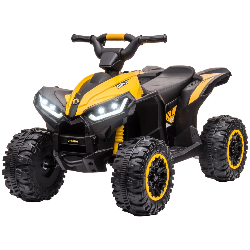 Quad Elettrico per Bambini ¨C Minimal ¨C Giallo, LED, 12V