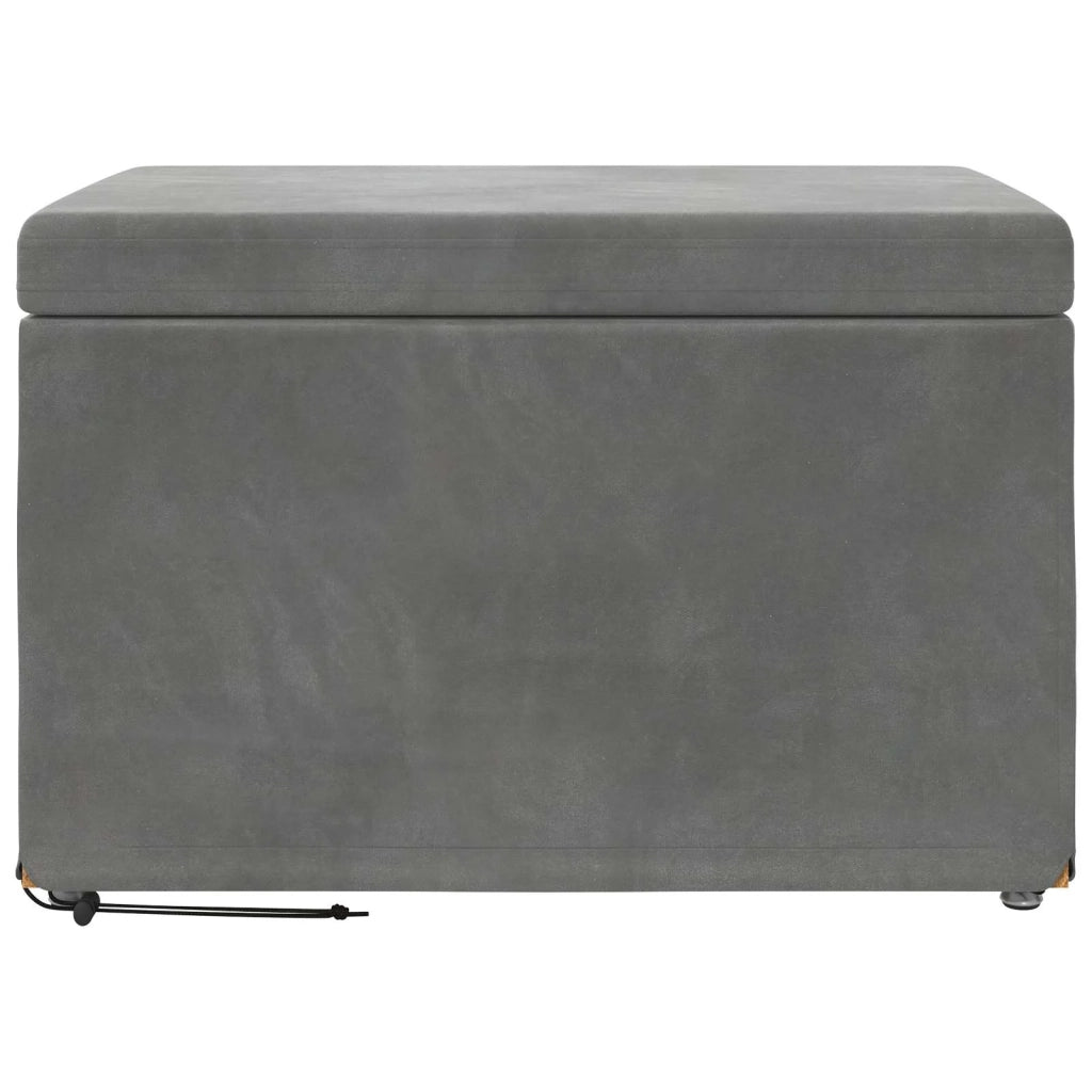 Pouf Grigio scuro Velluto e Legno Ingegnerizzato 876766