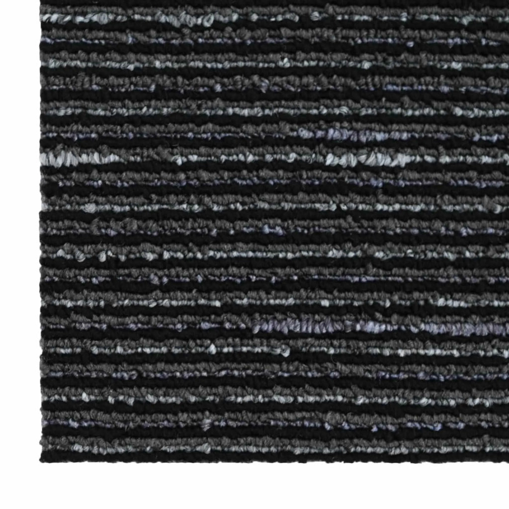 Piastrella per Tappeto Strisce Nere 50 x 50 cm 36 pcs