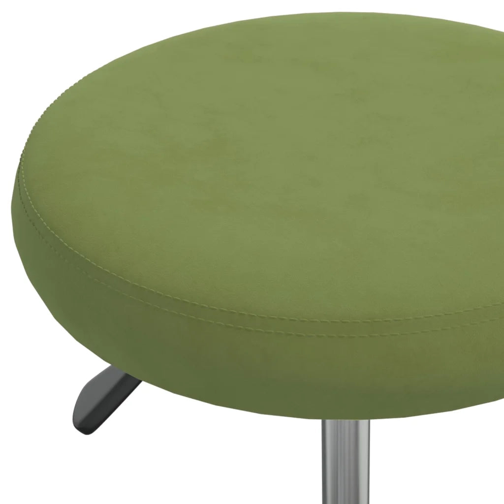 Sedia da Ufficio Girevole Verde Chiaro in Velluto 333176