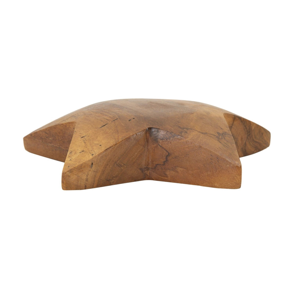 Scultura Star 1, Marrone, Legno, 19x5x19 cm