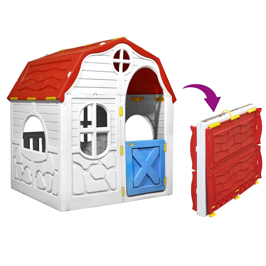 Casetta per Bambini Pieghevole con Porta e Finestre 92577
