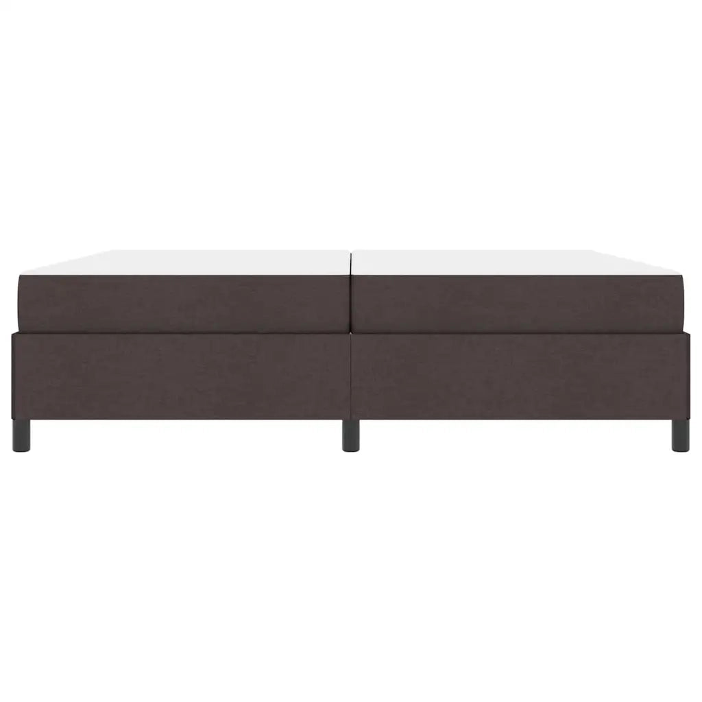 Letto a molle con materasso Marrone Scuro 200 x 200 cm Tessuto