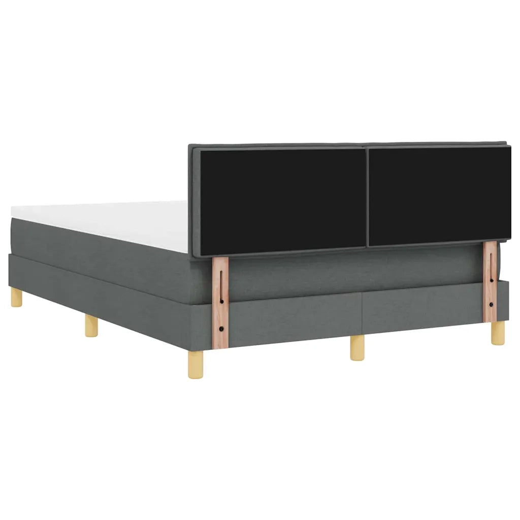 Letto a molle con cuscino Grigio scuro 140 x 200 cm Tessuto 3338847