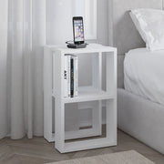 Tavolino comodino Lonie colore bianco