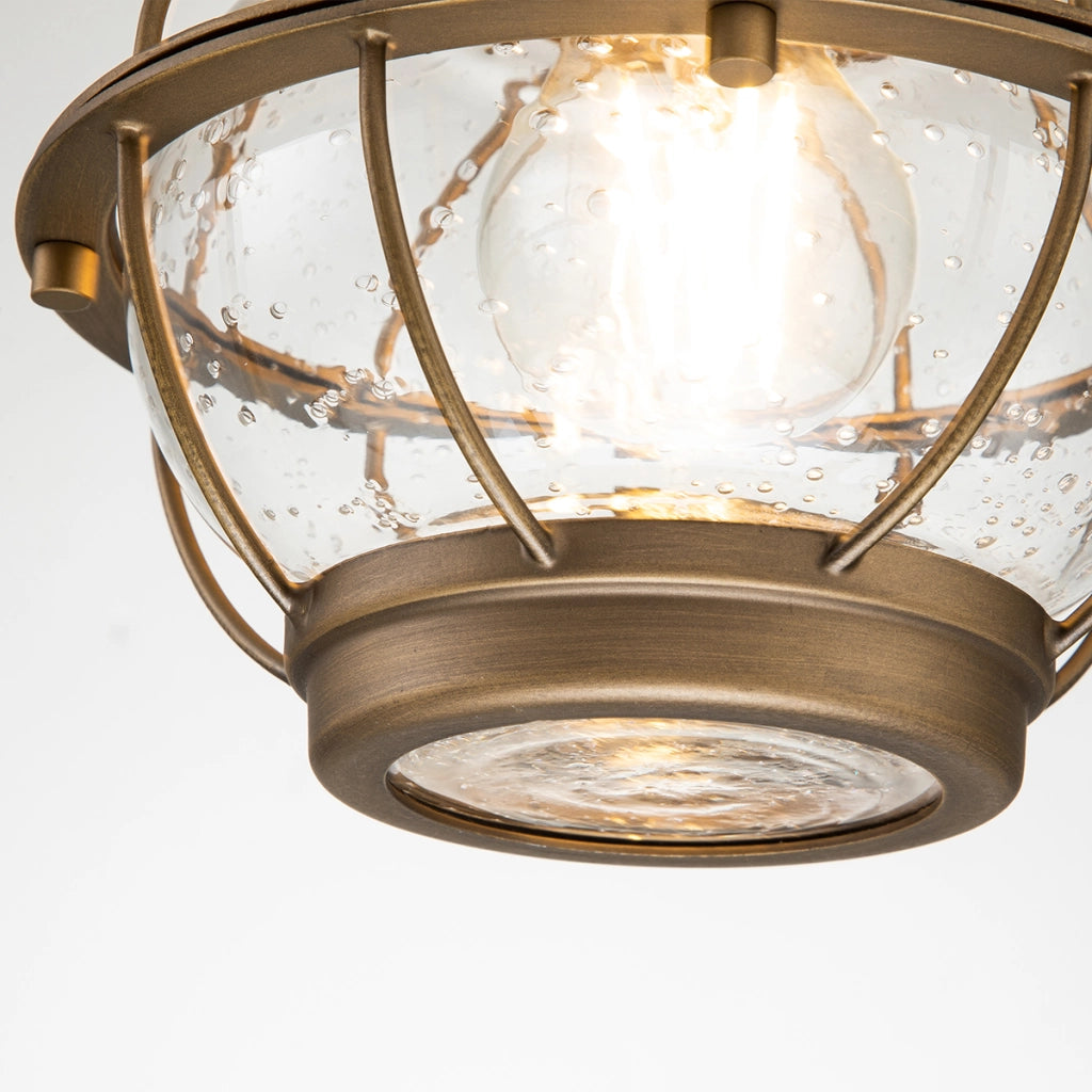 Lampada sospensione esterna Bridge Point ottone E27 Kichler