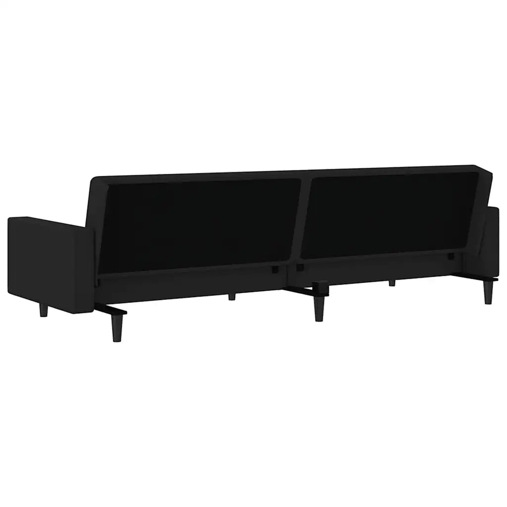 Divano letto | Sof¨¤ letto | Letto singolo a 2 Posti Nero in Velluto