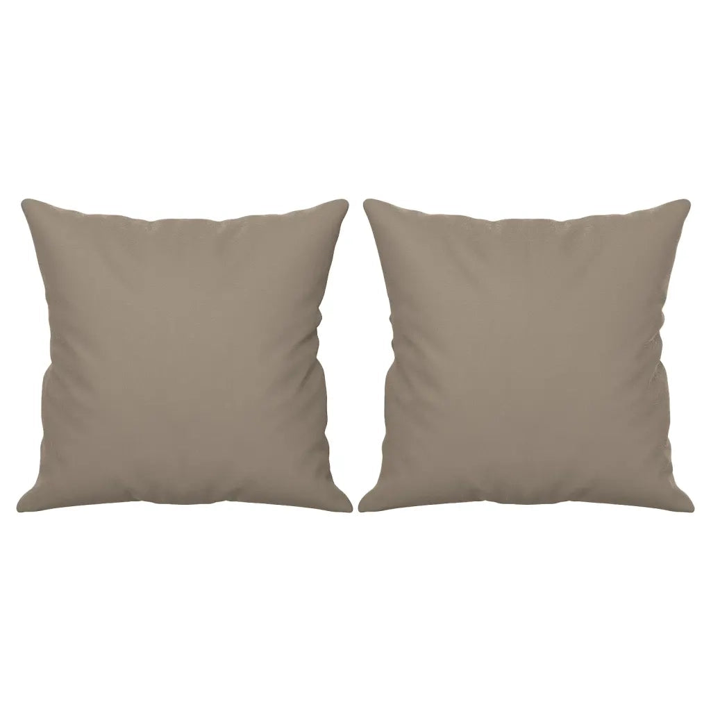 Divano a 2 Posti con Cuscini-Sofa 2 Posti con Cuscini Tortora 120 cm Tessuto Microfibra