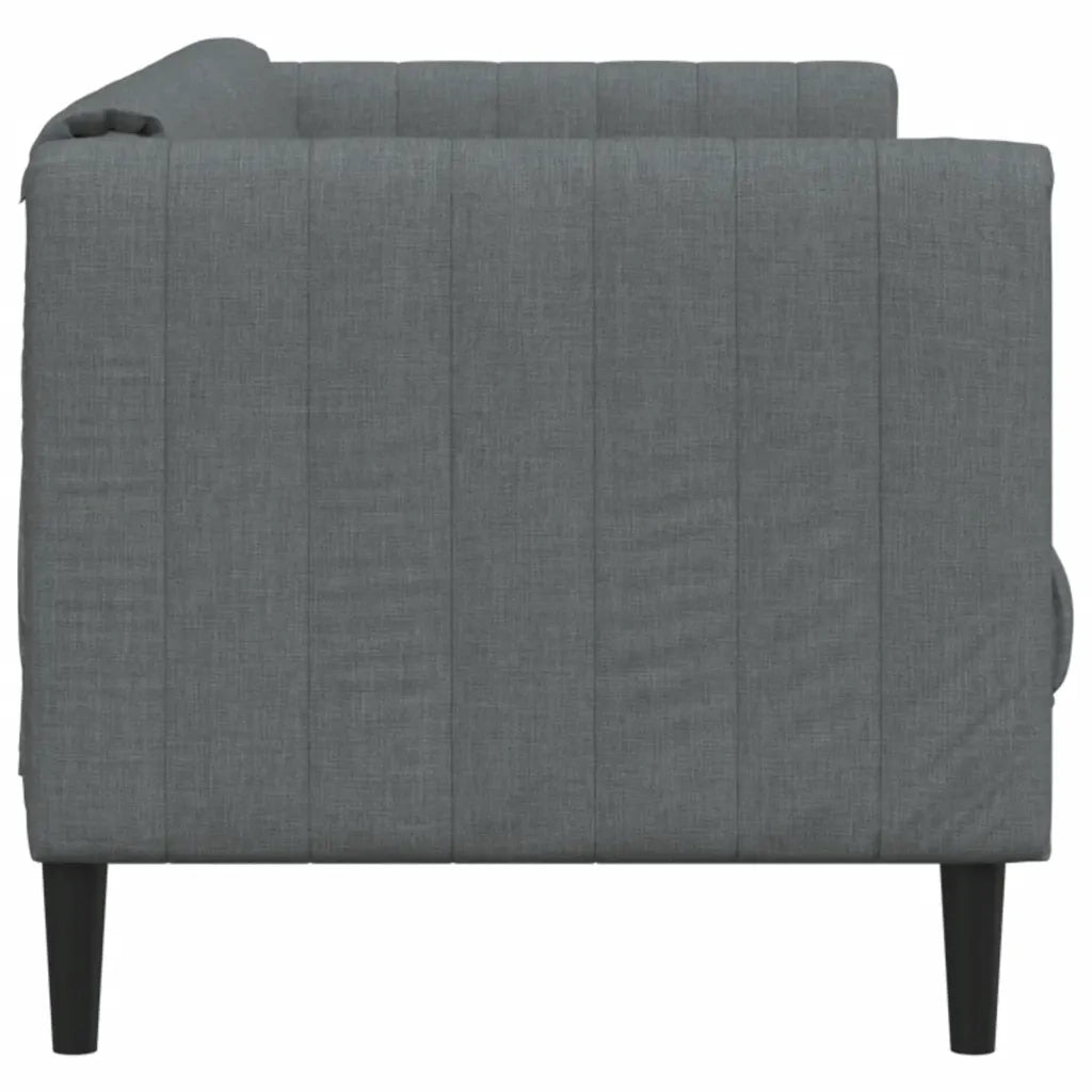 Divano a 3 Posti-Sofa 3 Posti Grigio Scuro in Tessuto
