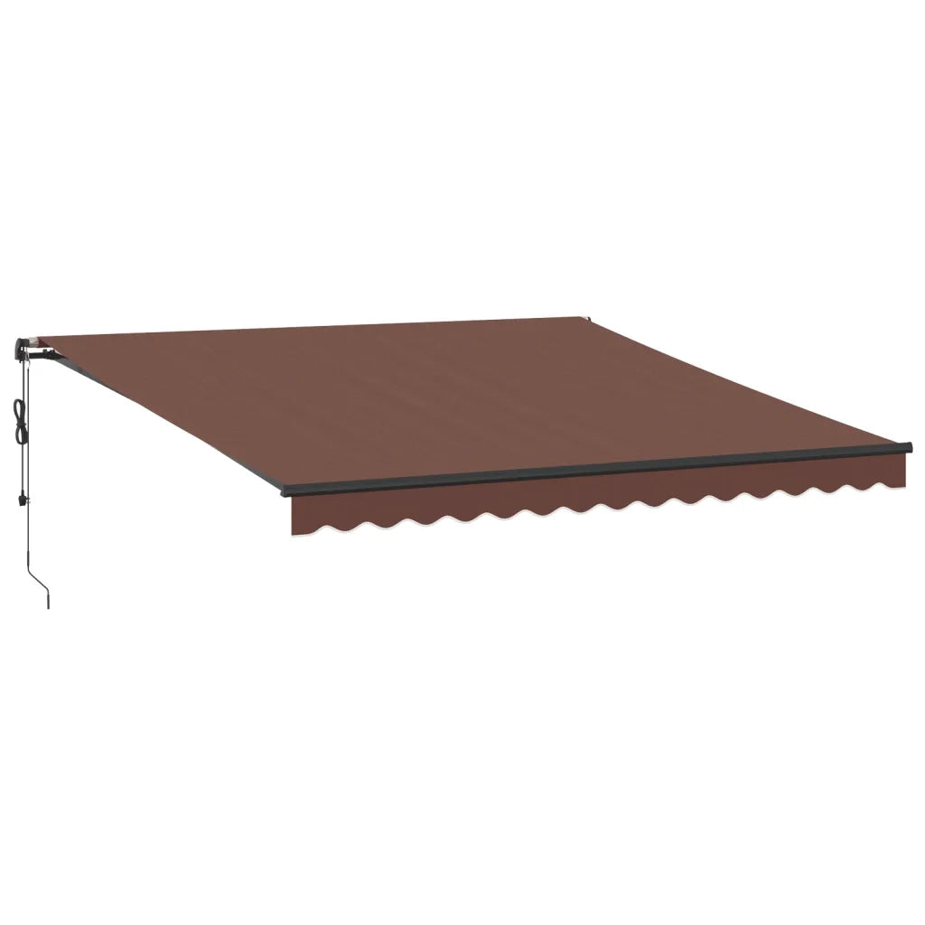 Tenda da Sole Retrattile Automatica con LED Marrone 400x350 cm 3215406
