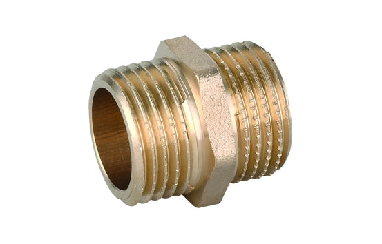 NIPPLE DIRITTO MM IN OTTONE GIALLO IBP- 3/4 -CONF- FAIDF- pezzi 1
