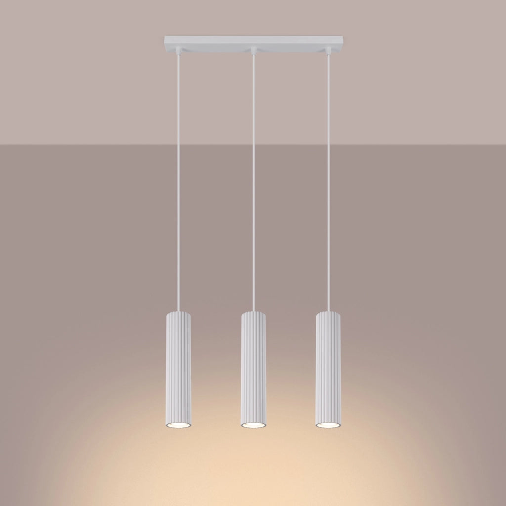 Lampada a sospensione KARBON 3L bianco