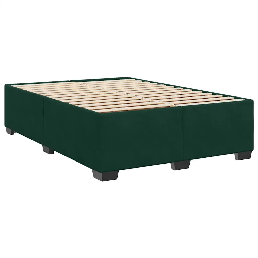 Giroletto senza Materasso Verde Scuro 160x200 cm in Velluto 3284646