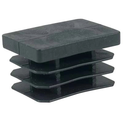 PUNTALE INTERNO RETTANGOLARE ALETTATO - PE NERO MM 20X60- 50 pezzi