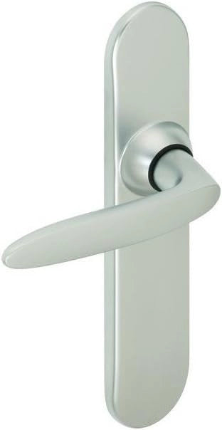 BEZAULT SAS Maniglia su piastra cromata velluto - Condanna - 215 mm - Jazz - Vacchetta