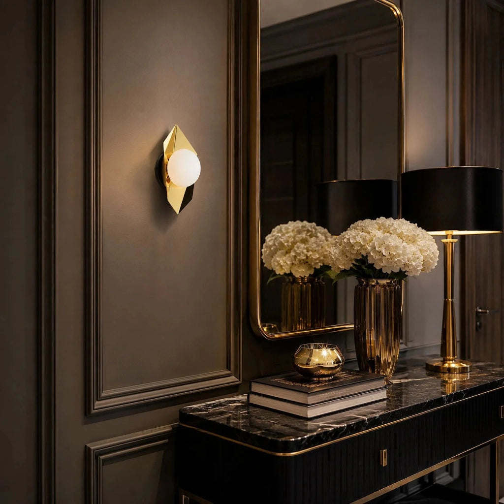 Lampada Da Parete App1411-w Black Gold