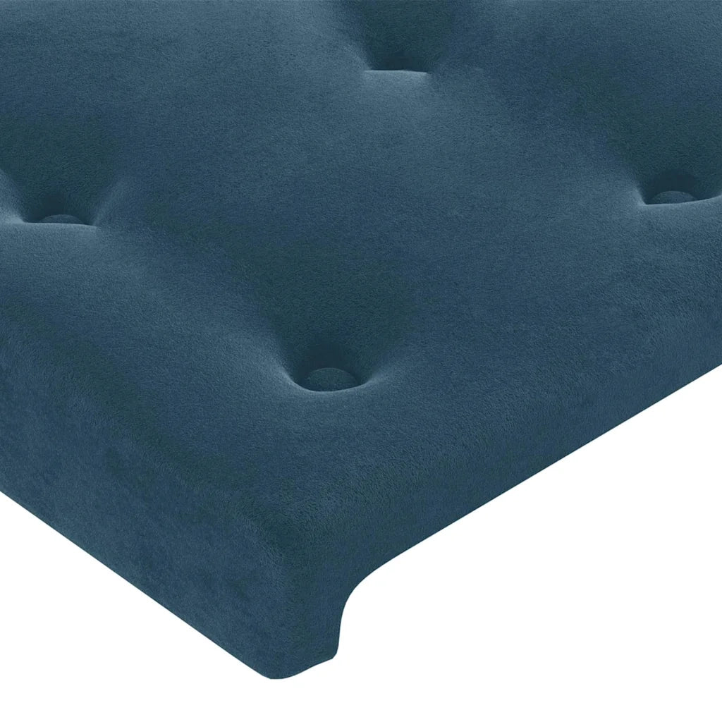 Letto a Molle con Materasso e LED Blu Scuro 120x200cm 3134637