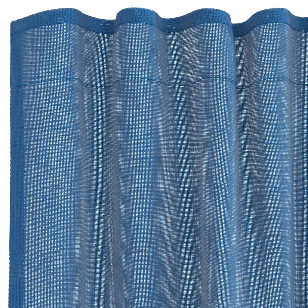 Tende in Voile con Tasche per Aste 2 pz Blu Reale 4102213