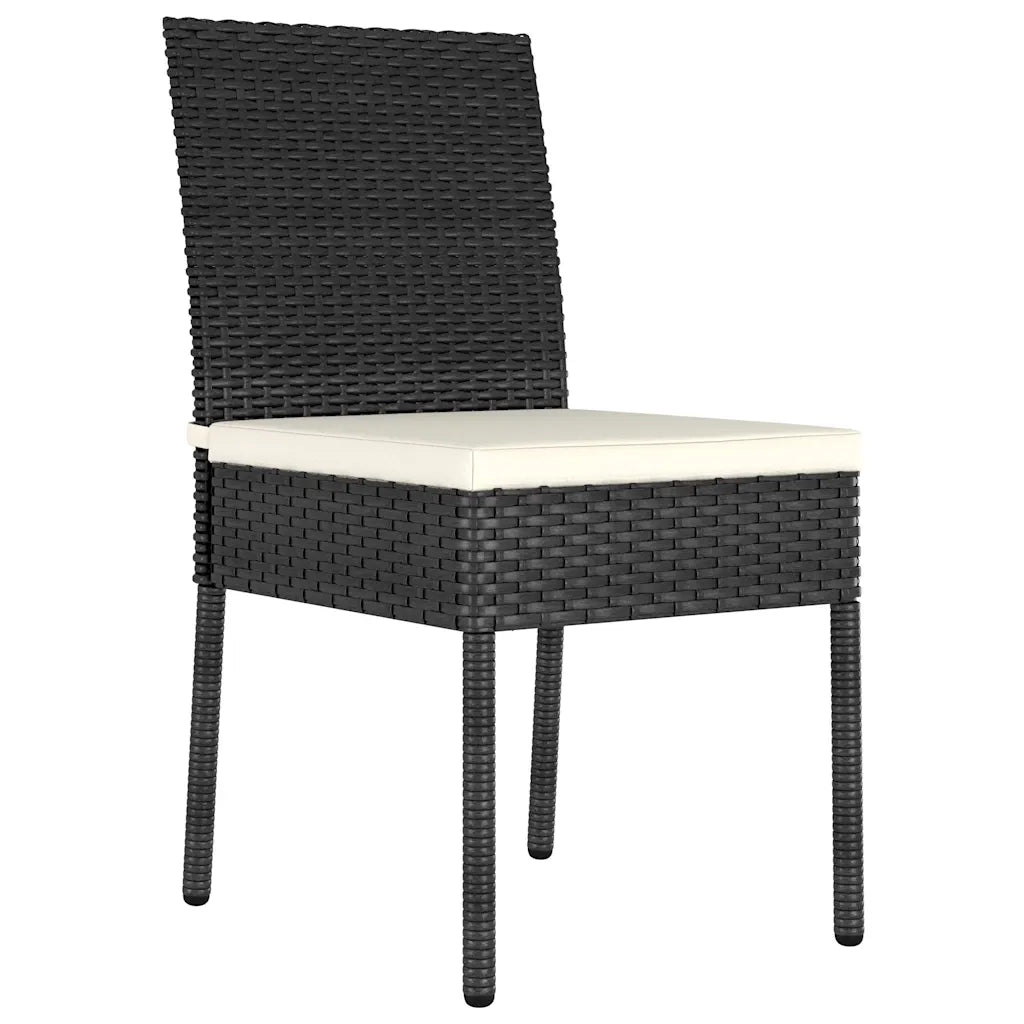 Set da Pranzo per Giardino 3 pcs Nero