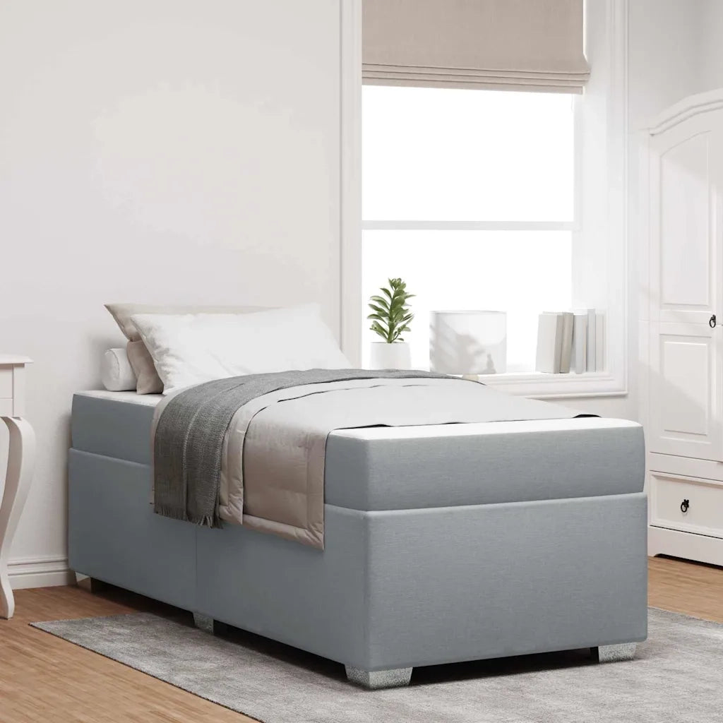 Struttura del letto-Giroletto Grigio chiaro 90 x 190 cm Tessuto 655399