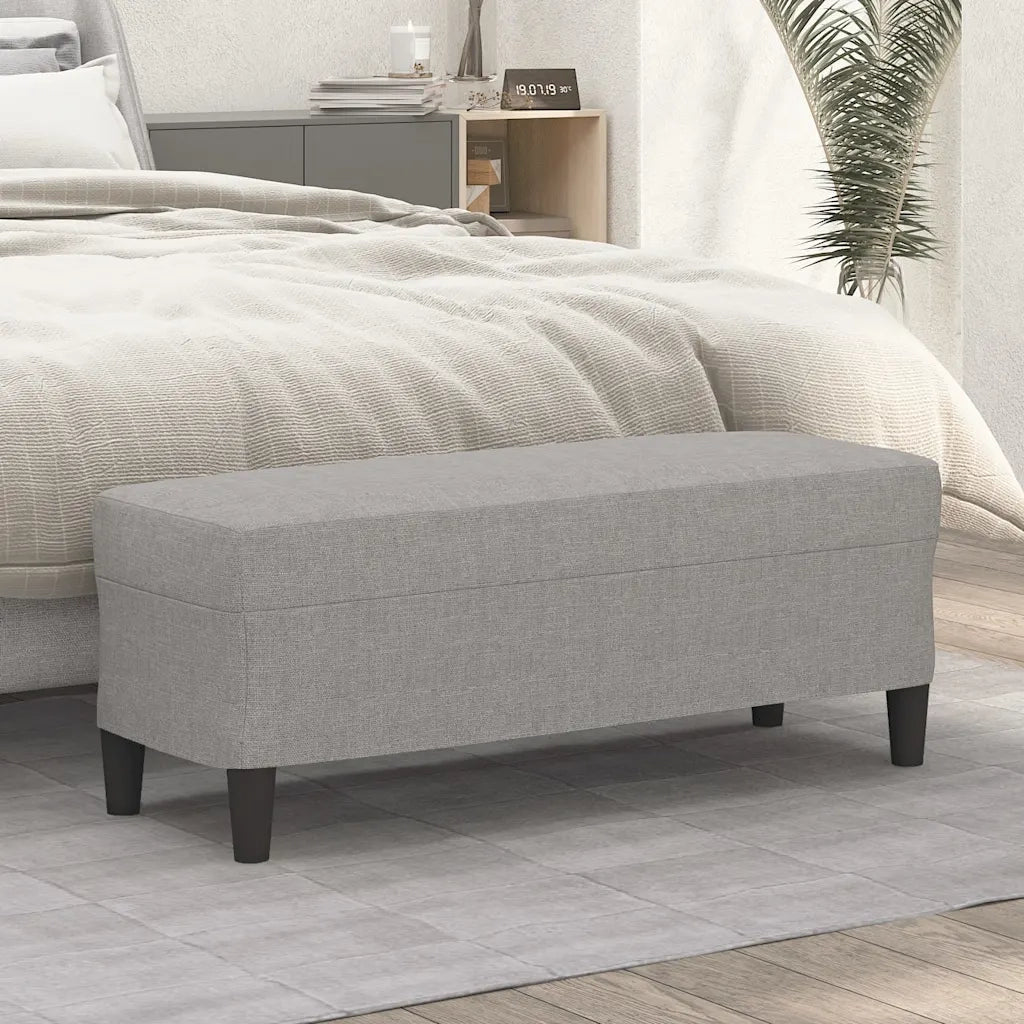 Panca Grigio chiaro 100x35x41 cm in Tessuto 349407