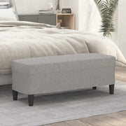 Panca Grigio chiaro 100x35x41 cm in Tessuto 349407