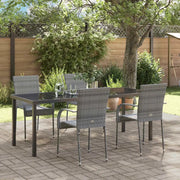 Set da Pranzo per Giardino 5 pcs Grigio 3379414