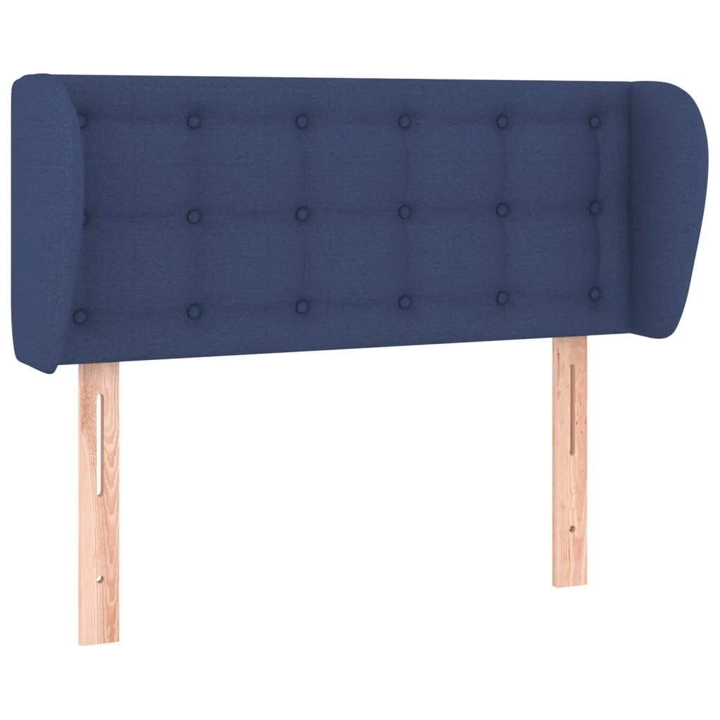 Testiera | Testata ad Orecchio Blu 103x23x78/88cm in Tessuto