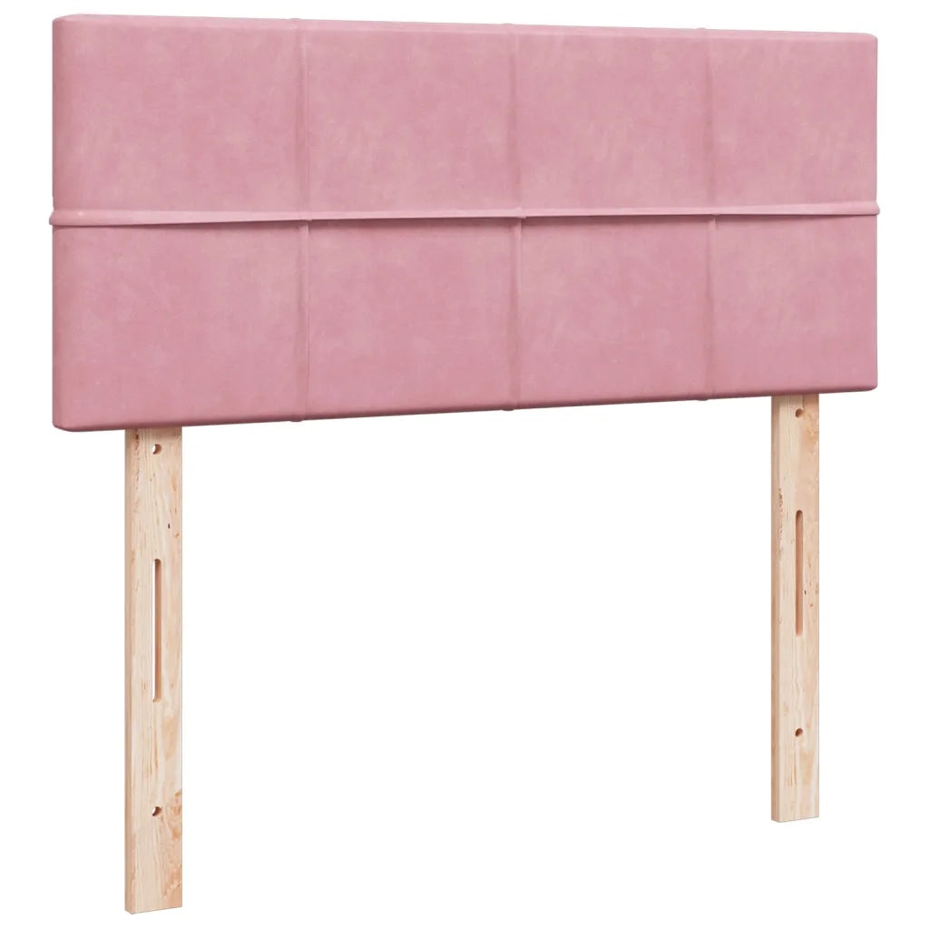 Giroletto a Molle con Materasso Rosa 120x200 cm in Velluto 3286287