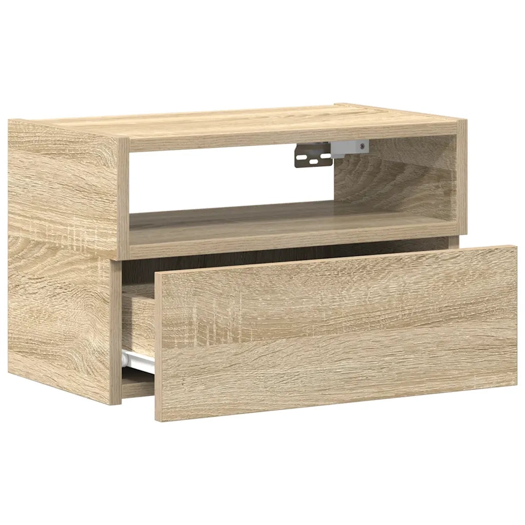 Comodino a Muro Rovere Sonoma 45x26x28,5 cm 858600