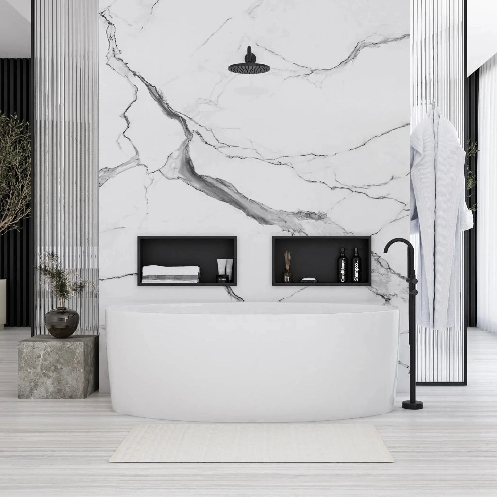 Mensola Bagno 30x45 Black Mat
