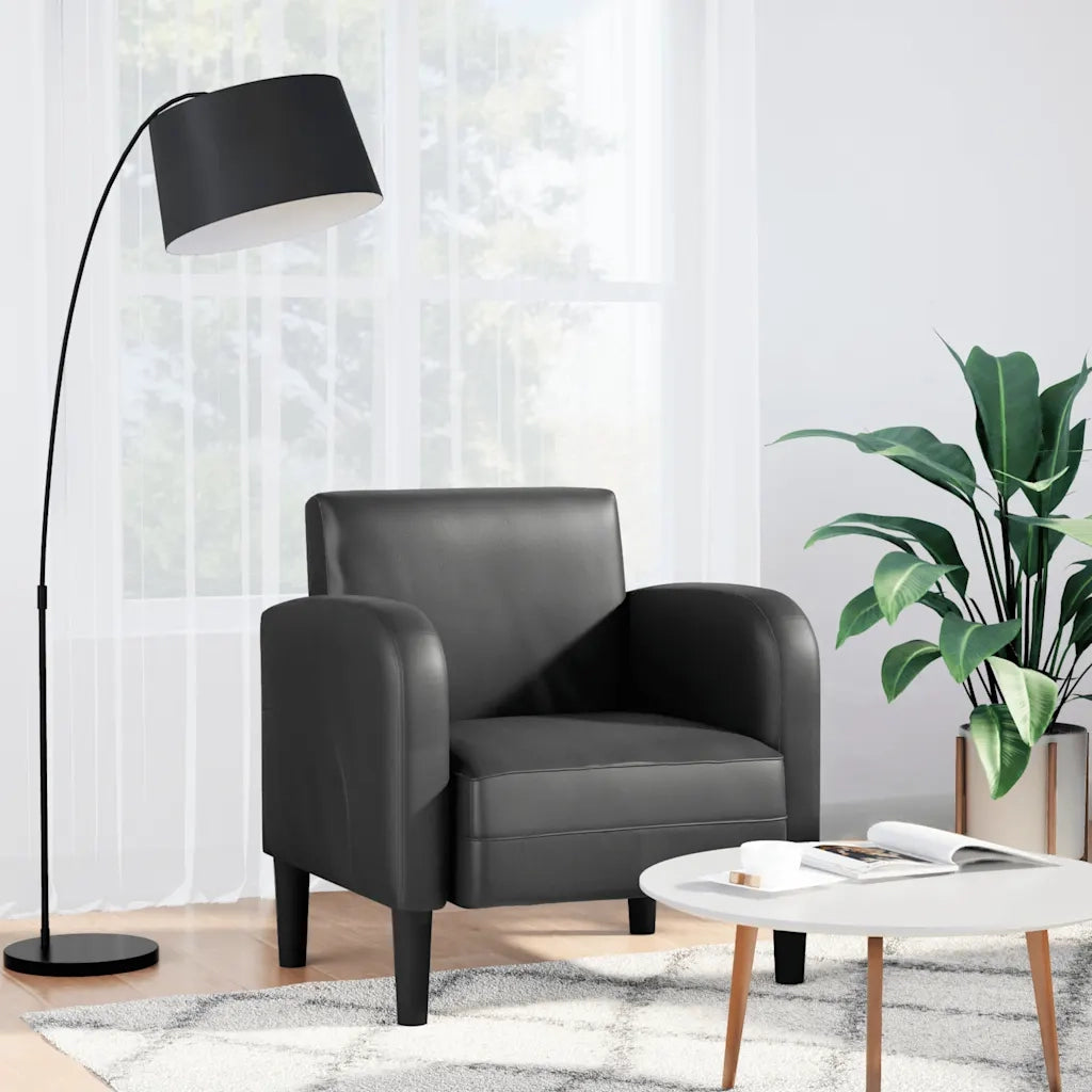 Divano Sedia con Braccioli Nero 54 cm in Similpelle 4100529