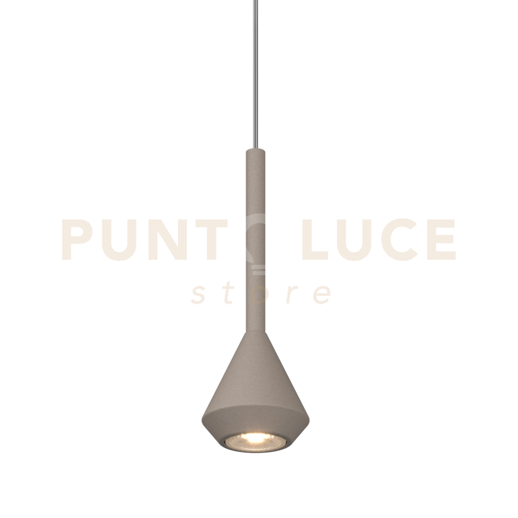 1202 SOSPENSIONE 1 LUCE ATTACCO GU10 COLORE SABBIA CON CAVO CM 250 ROSONE DA ACQUISTARE SEPARATAMENTE