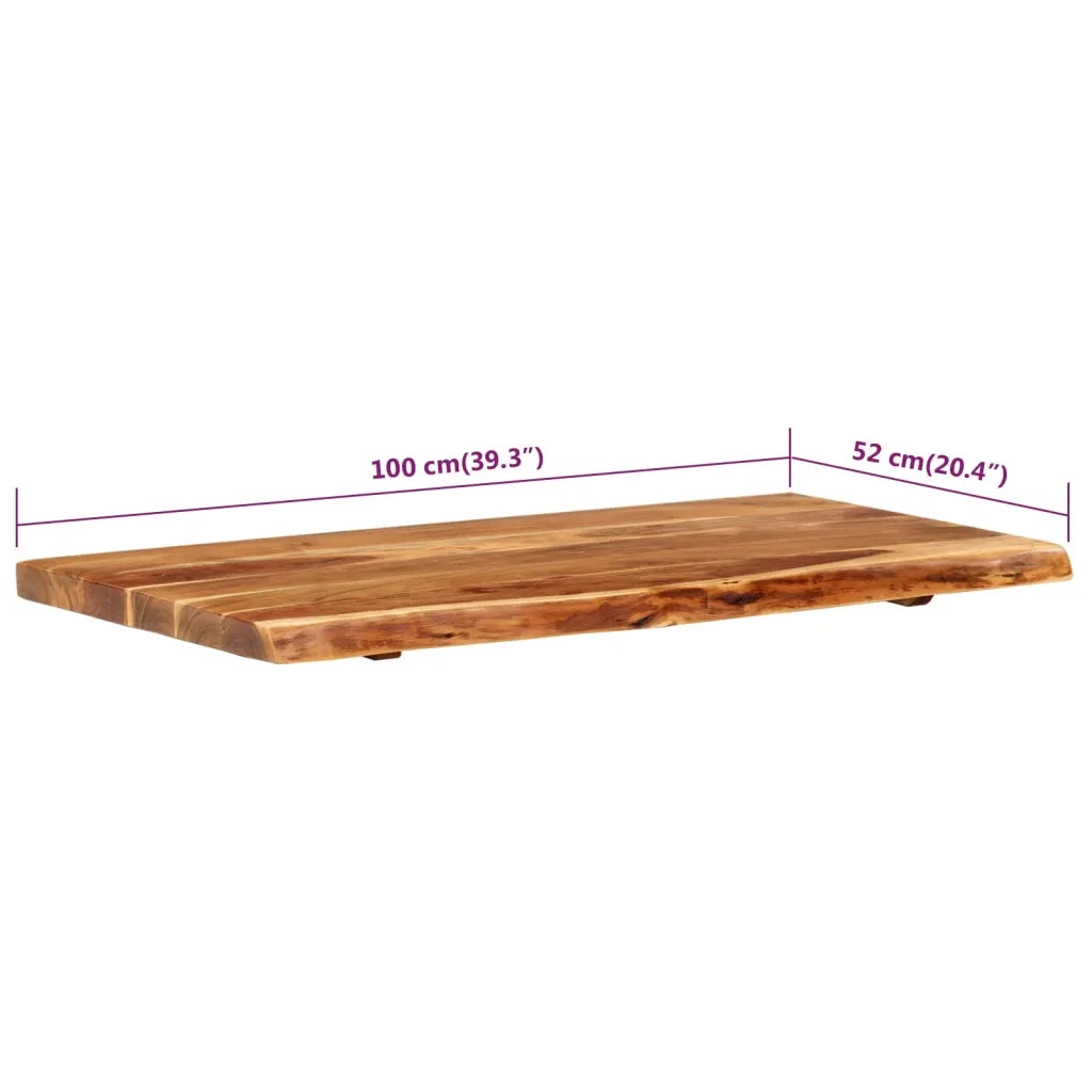 Piano per Vanit¨¤ Bagno in Massello di Acacia 100x52x3,8 cm CFW8069536