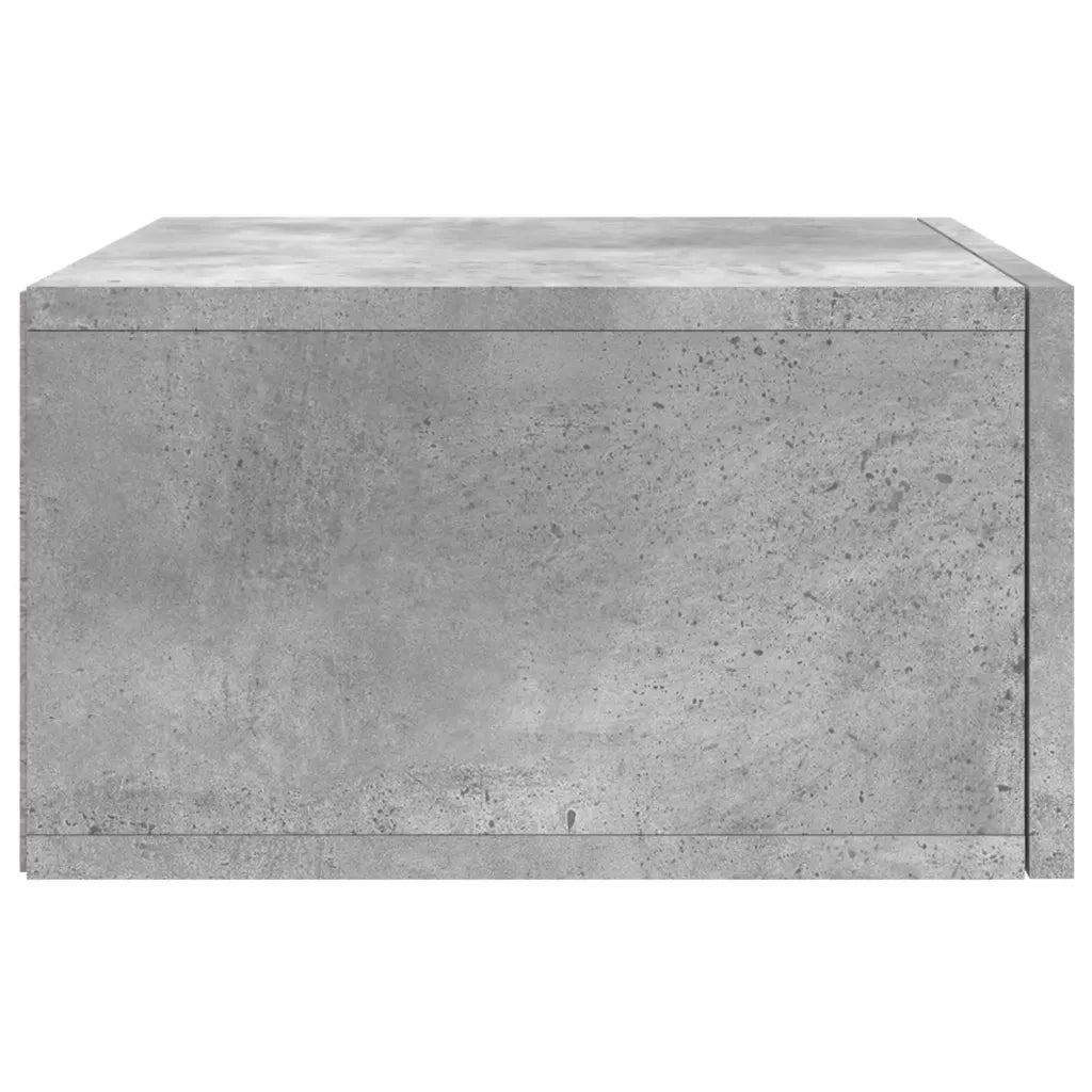 Comodino | Armadio da Notte | Mobiletto da notte a Muro Grigio Cemento 35x35x20 cm