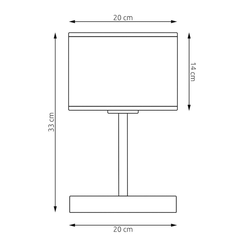 Lampada da tavolo KARBON nera marrone E27 Emibig