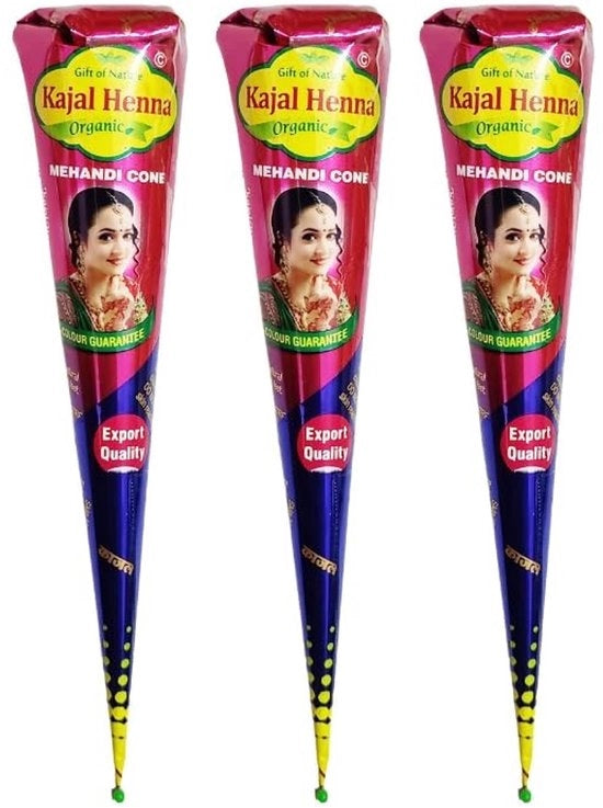 Hennè per Tatuaggi Temporanei - Punte di Hennè Naturale - Confezione da 3 - Ingredienti 100% Naturali - Qualità Premium
