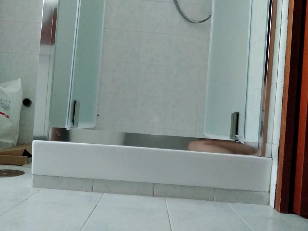Box doccia Cristallo 6 mm 3 lati - Due Fissi piu' porta Saloon Opaco - Misura: 80 x 80 x 80 x190h