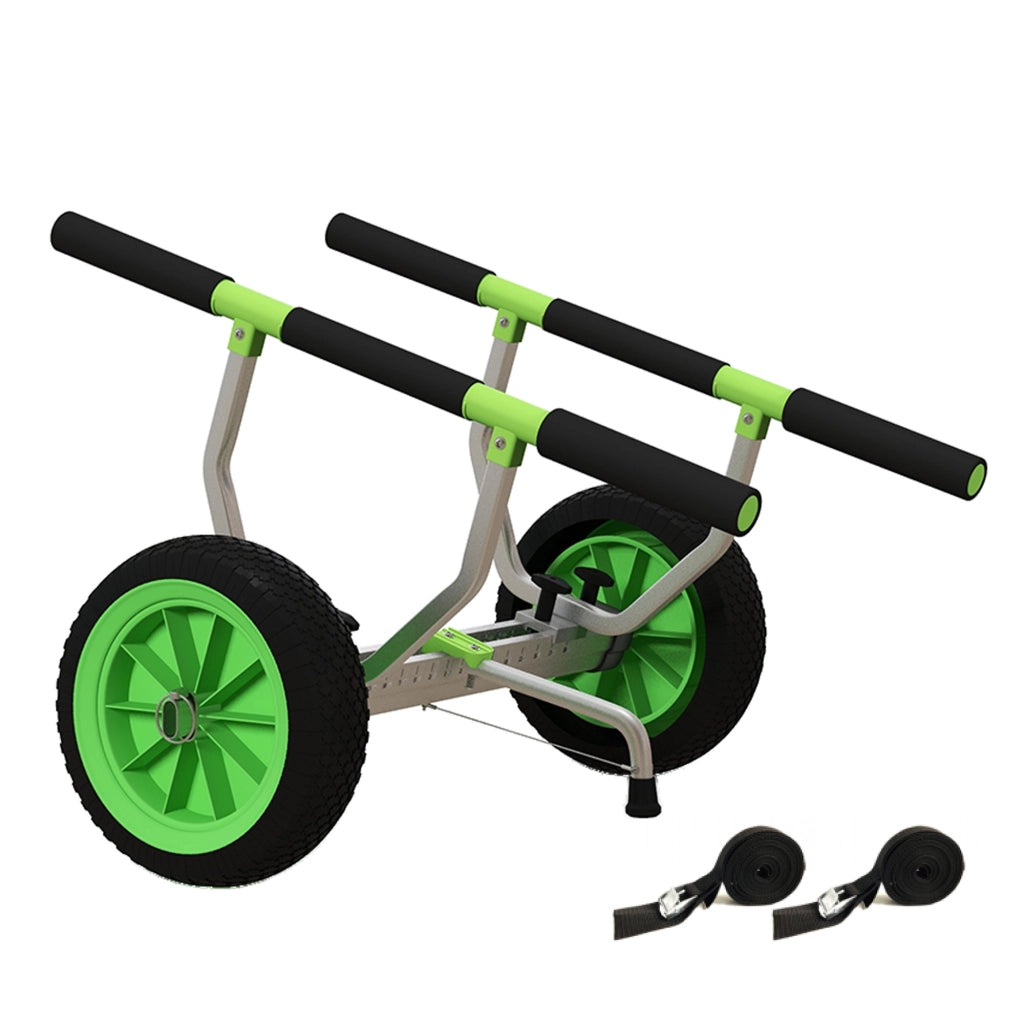 Carrello Trasporto Kayak SUP Canoa ¨C Xylo ¨C Larghezza Regolabile Ruote Grandi Telaio Alluminio