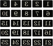 Etichetta Sticker in Alluminio per Porta con Adesivo Autoadesivo Nero (1-25)