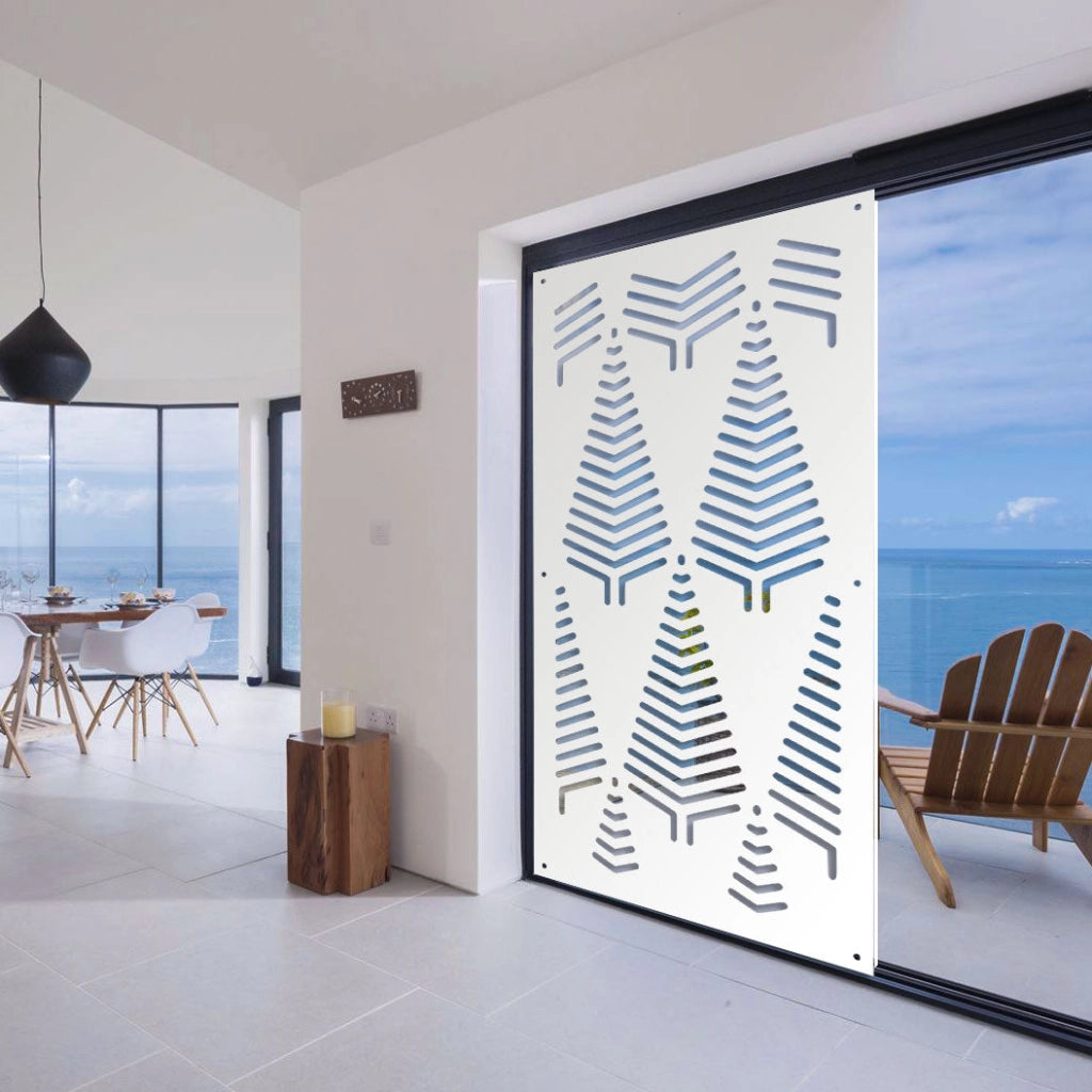 SPEAR - Pannello in PVC traforato - Parasole Misura: 47x94 cm, Colore: bianco