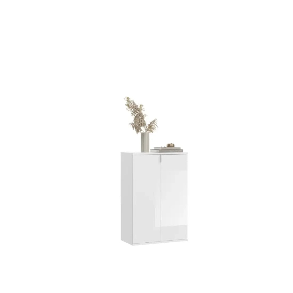 Buffet BODITE – 5 porte – Bianco laccato – Eleganza e massima capacità di stoccaggio